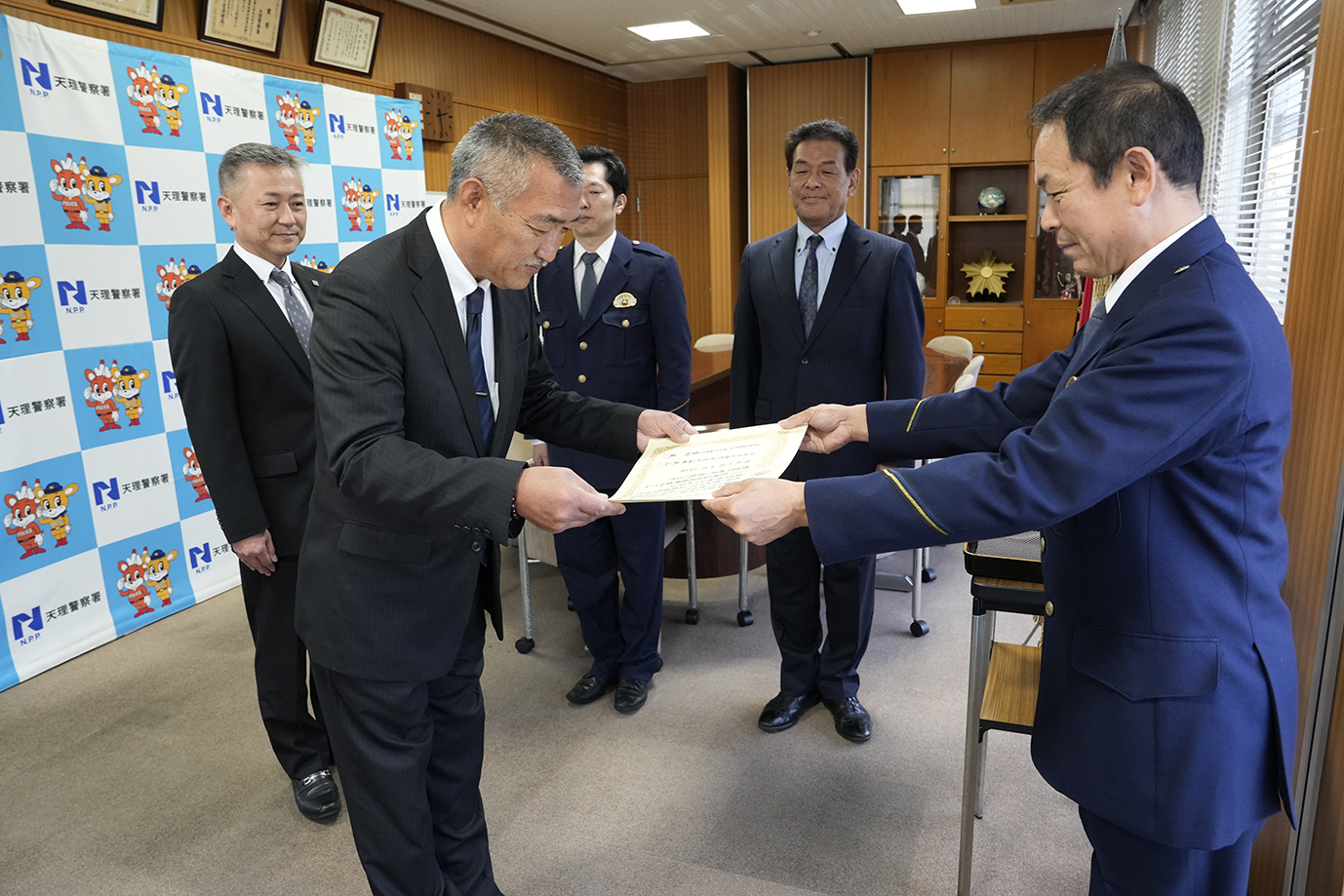 自動車安全運転センター・天理警察署より「優秀安全運転事業所」として